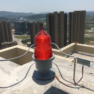 High-Aliitude Obstacle Warning Navigation Lamp Red Aviation Obstruction Light for High-Rise Marking