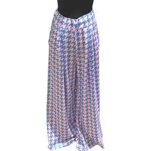 Jack and Jill Women Solid Satin Elastic Waist Wide Leg Flare Pants Mid Waist Flowing Casual Chic Summer Fashion Bottoms