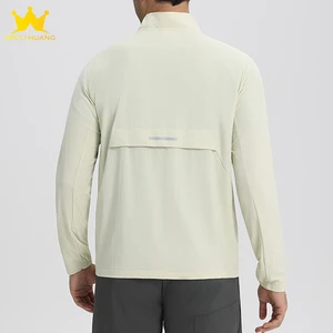 Men UPF50+ Fishing Sun Protection Jacket Full Zip Ventilation Holes Breathable Quick Dry Long Sleeve for Angling