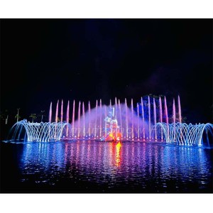 Optimum Show Floats Fountain Multimedia 3D Water Music Dancing Laser Show with Stainless Steel 304 RGB Lights Outdoor Use