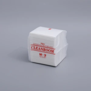 250mmX250mm 1/4 Fold Multi-purpose Cleanroom 100% Polyester Nonwoven Lint Free Dustless ESD Industrial Clean Bemcot M3 Wipes