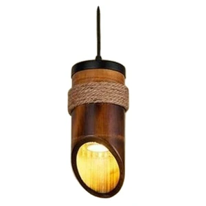 Bamboo Hanging Vertical Lamp Shade Natural for Home Hotel Spa Garden Beautiful Hanging Lamp for Home