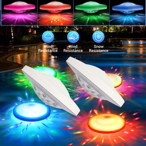 2025 New Creative Rechargeable Pool Float Light RGB Colorful Night Light Colorful Pool Atmosphere Light