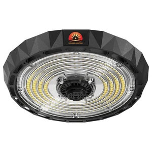 1-10V Dimmable 120 150 200 Watts Ufo Led High Bay Lights 6000k 30,000 Lumens Warehouse Use With Power & CCT Adjustable