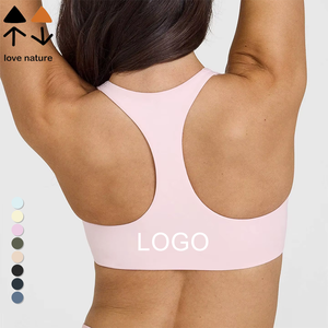 Tiktok Hot Sexy Deep V Neck Shockproof Sports Yoga Bra Girls Gym Fitness Wear Bra Top Custom Logo Clothes for Women