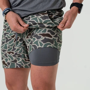 Top Quality Outdoor Life Quick Dry Athletic Short Retro Duck Camo 4 Stretch 90% Polyester 10% Spandex Men Fishing Shorts