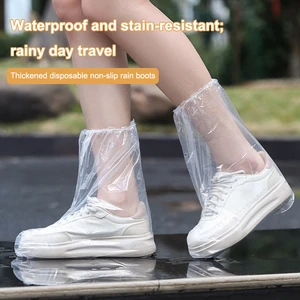 Disposable Transparent PE Waterproof Shoe Covers for Safety Protection