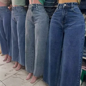 Women's High Waist Wide Leg Jeans Casual Washed Denim Pants for Daily Wear