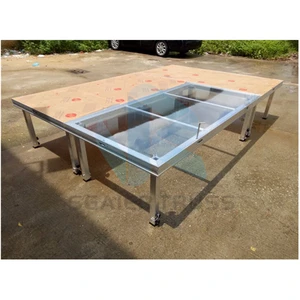Aluminum and Plexiglass Dance Pool and Catwalk Show Portable Stage