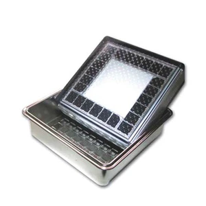 Solar Powered Outdoor LED Ground Brick Light for Landscape Waterproof IP68 Stainless Steel Housing 7-Color RGB CE Certified