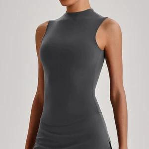 OEM Custom logo Lightweight Athletic Vest High Elastic Yoga tank Top Running Cover up Bulk Supplier 4165