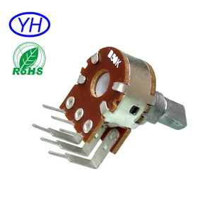 ODEM 16mm 2 Gang 10K 50K 100K Carbon Film Rotary Volume Control 10k Linear Potentiometer
