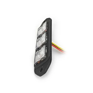 LED Strobe Grille Lights Vehicle Warning Flashing Side Marker Lamp 3LED 9W Slim Surface Mount Red Blue Strobe Light