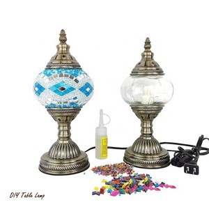 Handmade Turkish Mosaic Lamp Romantic Decoration Glass Table Lamp Hot Sale Bedside Desk Lamp for Children Craft Gift