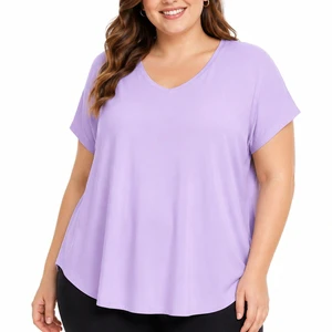 Women's Plus Size V Neck Sleeveless Tank Top Casual Summer Soft Fabric Factory Direct Comfort Wear Breathable Loose Fit