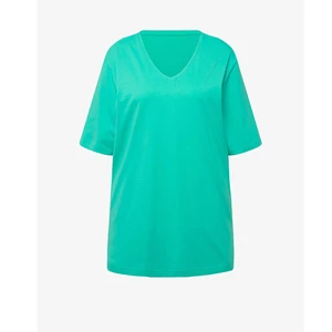 Custom Women Plus Size Oversized V Neck T Shirt 100% Cotton Graphic Print Streetwear Tee OEM ODM Custom Logo Women Shirt