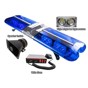 Emergency signal Lights Ambulance Blue Led Flashing Lightbar With Horn Siren