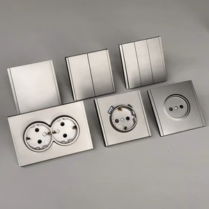 Single Schuko Socket Germany French Russia Electrical Switch Wall Socket EU Standard Plug Socket 16A 2P+T