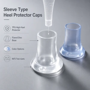 Hoersun Transparent TPU High Heel Protectors Stiletto Shoe Heel Covers Stoppers Flared Base For Wedding Grass Wholesale Factory