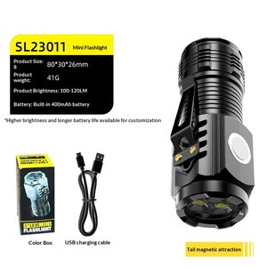 OEM ZT-O031101 High-Brightness Ultra-Bright Rechargeable Mini Flashlight LED Long-Range Three-Eye 3W Outdoor