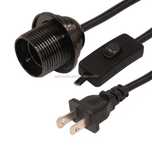 US Foot Holder E14 E27 Power With 304 Switch Usa Wire Light Lighting Bulb Salt Lamp Cord With Socket And Switch