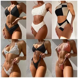 Bikini Two-piece Swimsuit, Sexy Swimsuit, Women's Swimsuit 2025 Hot-selling Lace-up Swimwear for Women