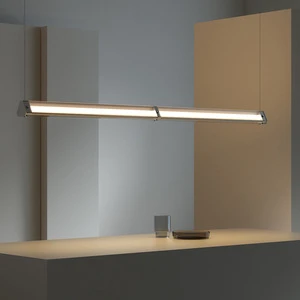 New Italian Minimalist Restaurant Chandelier Glass, Original Light Luxury by High-End Designer - Long Strip