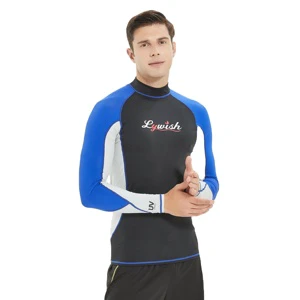 OEM Long Sleeve Surfing Rash Guards Custom Logo Spandex Rash Guard High Quality Anti-UV Spandex Material For Men
