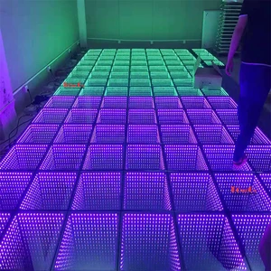China RGB 3D Mirror Wireless Led Dance Floor for DJ Stage Wedding Event