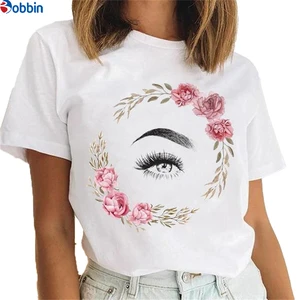 Women's Funny Cartoon Lady Printed T-Shirt Short Sleeve Graphic Top Plus Size Breathable Clothing Cheap Tops