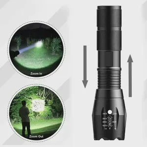 Long Range for Outdoor Camping 1200 Lumen XML T6 Waterproof LED Portable Zoomable Flashlight