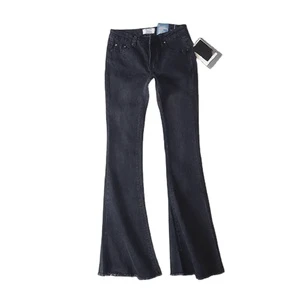 Best Selling Trending Custom Eco-Friendly Fashion Casual Slim Trousers Straight Low Waist Women's Jeans
