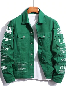 Winter Wear Best Manufacturer Men's Demin Jackets Solid Color Custom OEM Service Latest Style Plain Dyed Denim Men's Jackets