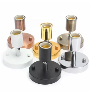 E26 E27 180-Degree Adjustable Ceiling/Wall-Mounted Lamp Holder Socket, Suitable for Modern Home and Commercial Lighting