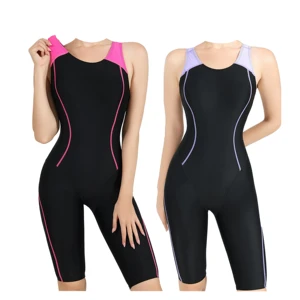 Women's High Chlorine Resistant Quick Dry Fitness Swimwear Waterproof One-Piece Training Swimming Suit Sexy Plus Size (XXS)
