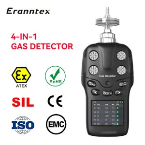 CE ATEX Certified Portable 4 In1 Gas Detector For O2 H2S CO LEL Source Factory For Confined Space Multifunctional Gas Analyzer