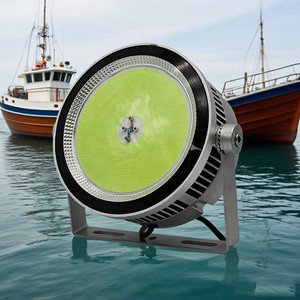High Power IP66 Aluminum Alloy Boat Green Led Squid Fishing Luring Night Marine Deep Sea Submersible Spotlight 6000K Lights