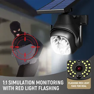 Adjustable Rotation Solar Powered LED Security Light, Wireless Outdoor Motion Sensor Flood Light, Waterproof Garden Patio Lamp