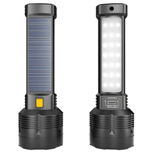 Ultra-Bright Outdoor Charging Function Portable ABS Multi-Function High-Intensity Solar-Powered Led Flashlight