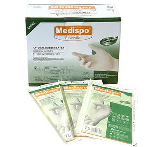 Wholesale Packaged In Pairs Disposable Medical-Grade Sterile Dental Beauty Surgical Latex Gloves Natural Latex Safety Gloves