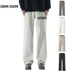 High Quality Men's Sand Washed Distressed Denim Jeans Clean Fit Straight Leg Trousers Maillard Style Casual Pants Manufacturer