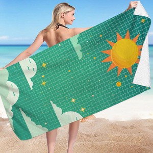 Factory Wholesale High Quality Sand Resistant Microfiber Beach Towel Donut Turkish Adult Hooded Surf Poncho Beach Towel