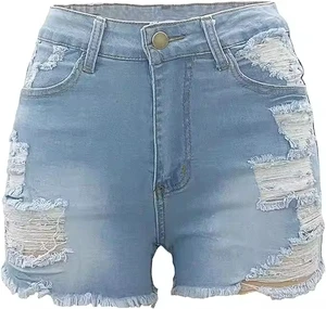 Hight Quality Jean Shorts Men Custom Streetwear Distressed Summer Jorts Denim Shorts for Men