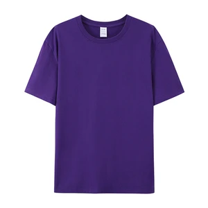 Wholesale Women Crew Neck Plus Size Breathable Quick Dry Short Sleeve T Shirt 100% Cotton Plain Printing Ready with Custom Logo
