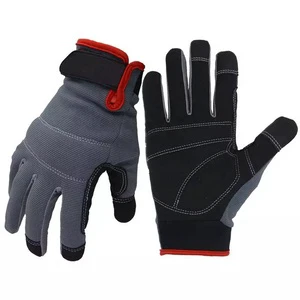 XL Cut-Resistant Leather Construction Safety Gloves Heavy-Duty Mechanical Work High Quality Industrial Hand Protection