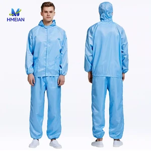 Dustproof Cleanroom Safety Apparel Factory Outlet Clothing Two Pieces Esd Suit Cleanroom Suit Waterproof Anti-static ESD Suit
