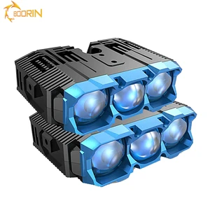Super Bright LED Grille Light 110W Dual Color White Yellow with Fan Cooling Led Work Light 3 Lens