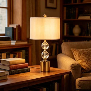 Modern Crystal Glass Table Lamp with Gold Finish Soft Warm Light for Bedroom Living Room Hotel Bedside Lighting Wholesale