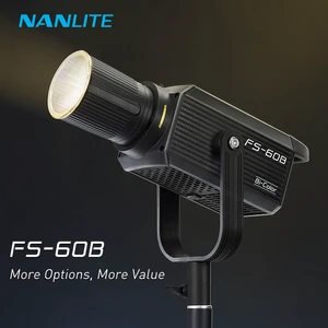 Nanguang Nanlite FS-60B Bi-Color Fill Light 2700-6500K CRI 96 App Control Portable Spotlight for Video Photography Studio