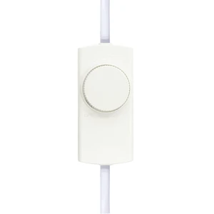LED Inline Dimmer 2-100W 100-240V Trailing Edge Phase-Control Rotary Cord Dimmer for Table Lamps TUV